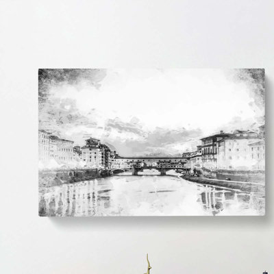 Ponte Vecchio Bridge In Florence Italy - Wrapped Canvas