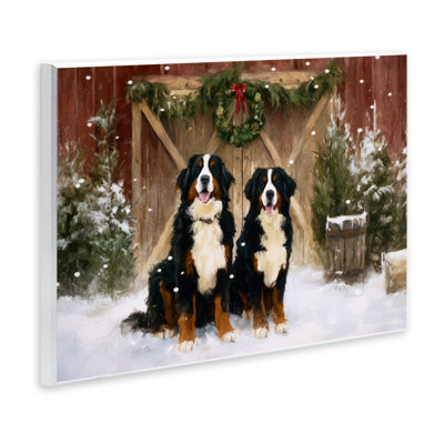 Barnyard Bernese Mountain Dogs Wall Plaque, design by Tina LeCour