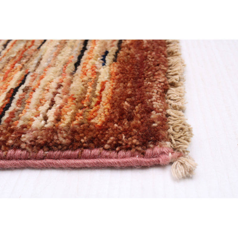 One-of-a-Kind 5'2" X 6'3" New Age Wool Area Rug in Copper