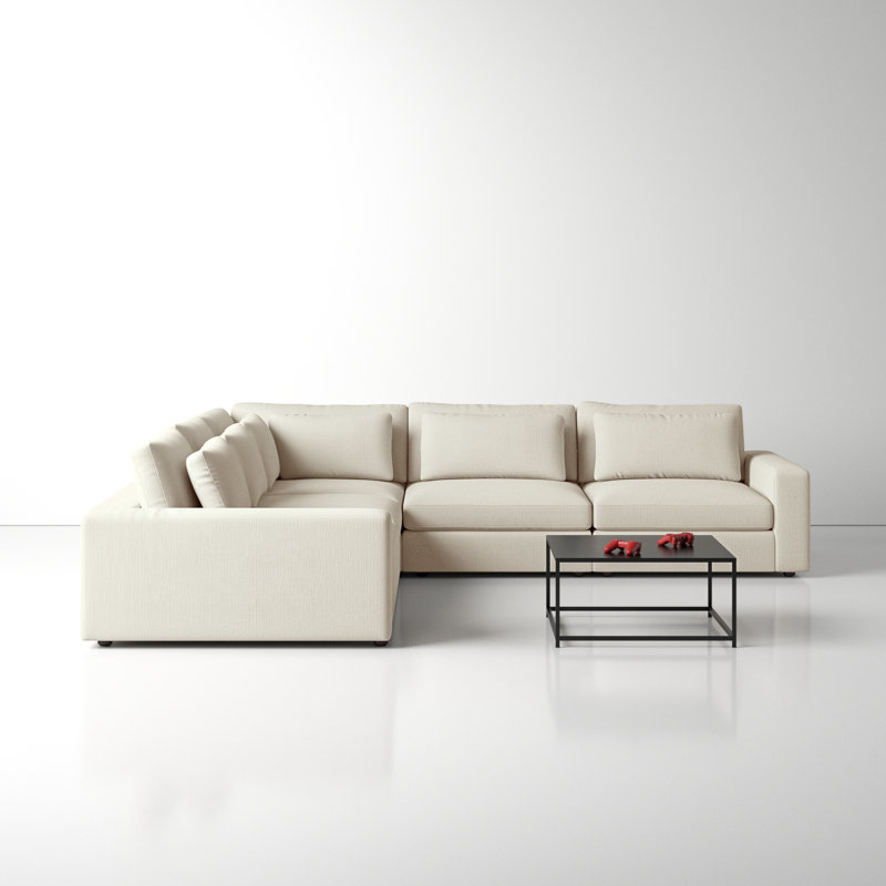 Loya Wide Corner Sectional, 33" H x 170" W x 131" D, Left Arm Facing, Landale Charcoal