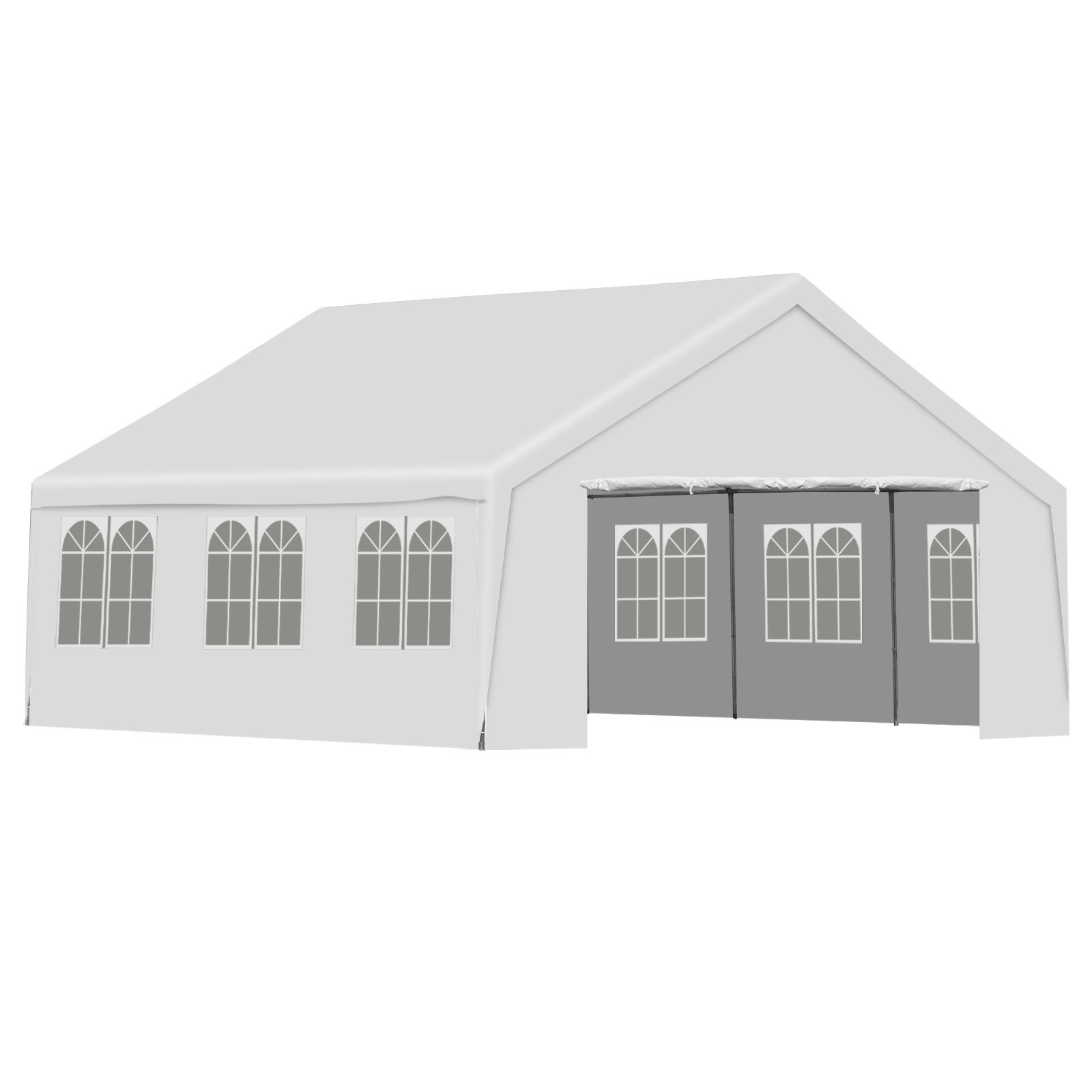 Aoodor Galvanized 20 Ft W X 20 Ft D Metal Party Tent Wayfair aoodor-galvanized-20-ft-w-x-20-ft-d-metal-party-tent-wayfair