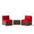 Treyshun Wicker Reversible Patio Seating Group with Cushions-728881870-676687682