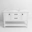 Meuble-lavabo simple autoportant de 122 cm (48 po) avec comptoir en pierre reconstituée, peint à la main, entièrement assemblé, certifié EPA