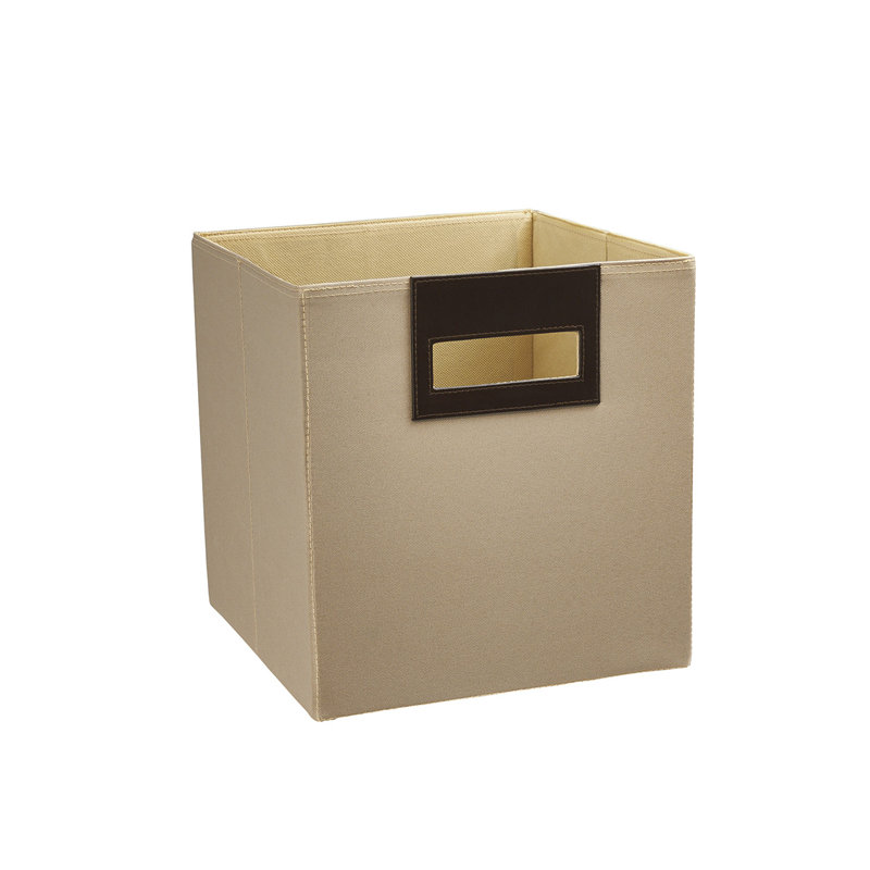 Bac de rangement en tissu 11 ", Tan