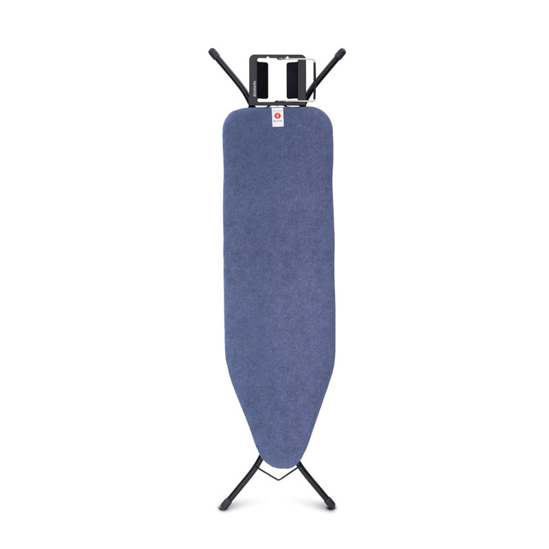 Brabantia Size B Medium Ironing Board with Steam Iron Rest, Denim Blue