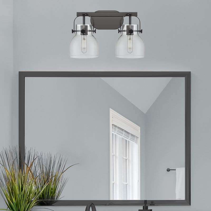 Skycrest 6 - Light Dimmable Vanity Light, Clear, Matte Black, 2 Lights