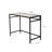 Modern Black Study Desk with 100% Tempered Glass Top, 4 mm Thickness | Sturdy Metal Frame, 39.4 x 29.5 x 17.7 inches | Wall-Mountable Design for Space-Saving, Sleek Industrial Style for Home Office-154340757