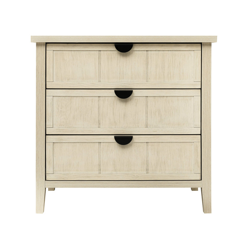 Armoire à 3 tiroirs pour le salon et le bureau de chambre à coucher de conception américaine avec une capacité de charge de 140 livres.