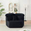 Chaises d'appoint modernes, fauteuil en velours côtelé noir pour famille