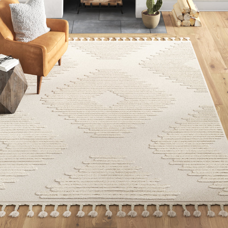 Tapis géométrique tissé à la machine Firman, Rectangle 7 pi 10 po x 10 pi