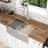 Compact Farmhouse Workstation Sink – Stainless Steel