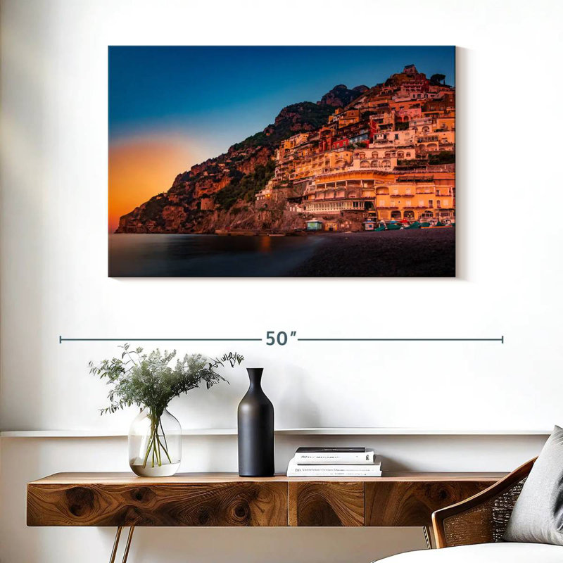 Coucher de soleil Gillard Positano, H 26 po x l 39 po