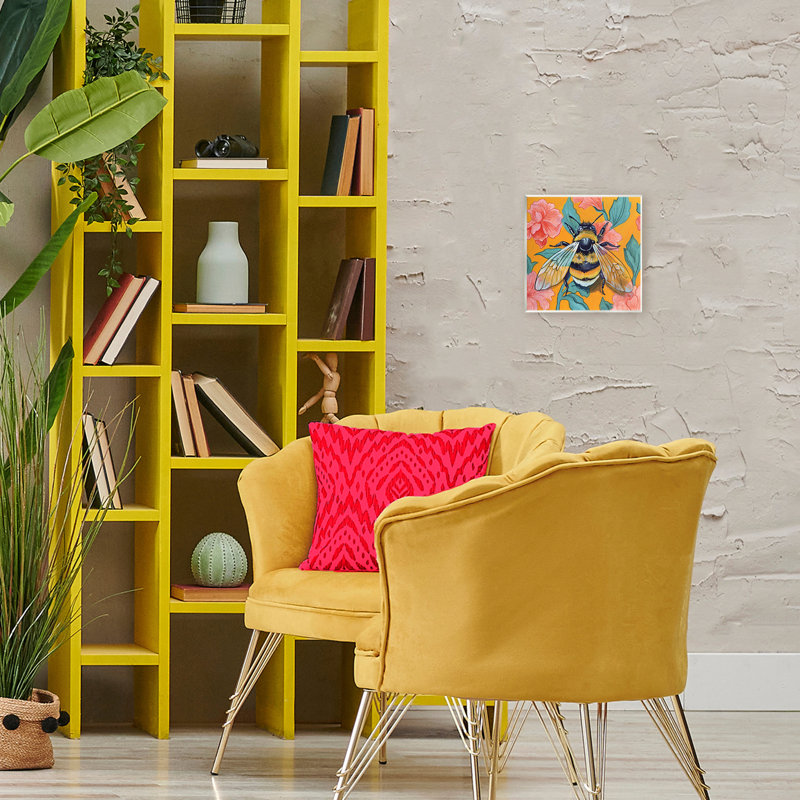 Plaque murale Bumble Bee & Flower, design par Kate Jarvik Birch