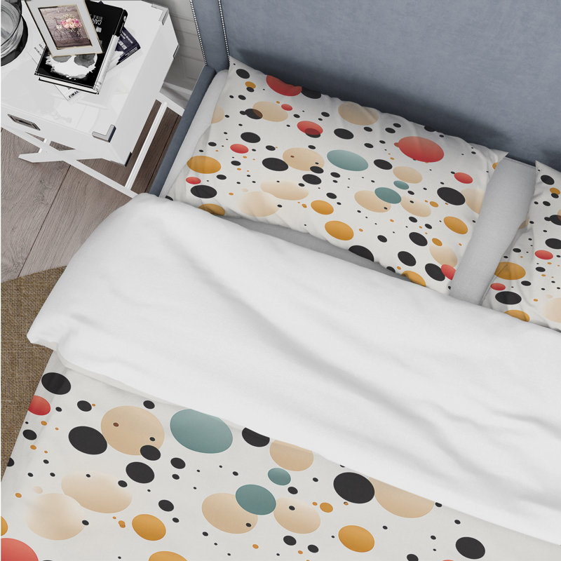 Ensemble de housse de couette en microfibre Vibrant Multicolor, Housse de couette pour grand lit et 2 taies décor