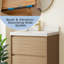 Meuble-lavabo mural simple avec comptoir en pierre d'ingénierie blanc Carrara et lavabo en céramique-887676345