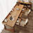 Solid Pine Wood Desk with 3 Drawers - Enclosed Edge Design-1107983328