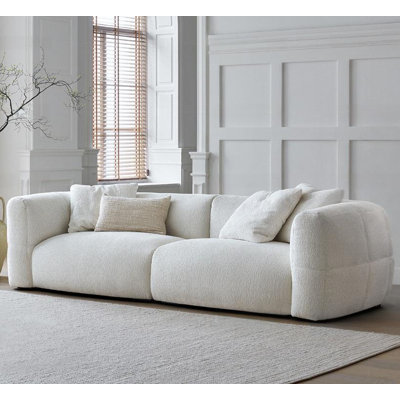 Minimalist Large White Living Room Sofa