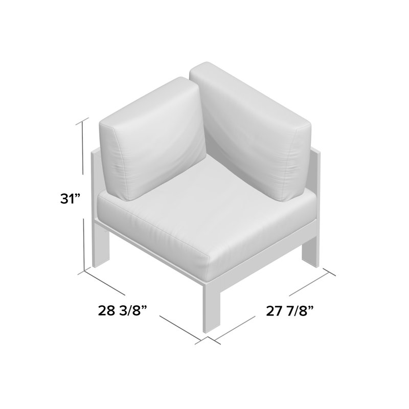 Fauteuil d'extérieur Shore, Orange