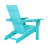 Wolak High Density Polyethylene Folding Adirondack Chair With Double Cup Holder-265647074
