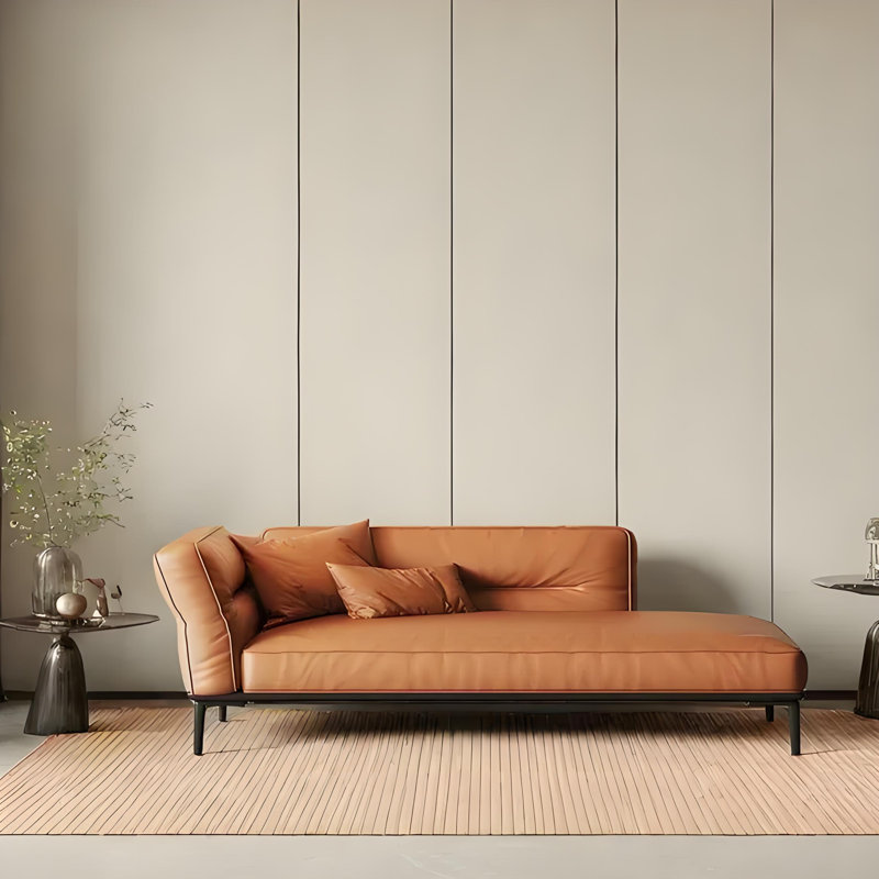 Creative fashion sofa lazy leisure chaise lounge, Left Hand Facing, Orange