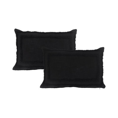Amaris Farmhouse Geometric 100% Cotton Throw Pillow Cover Set of 2