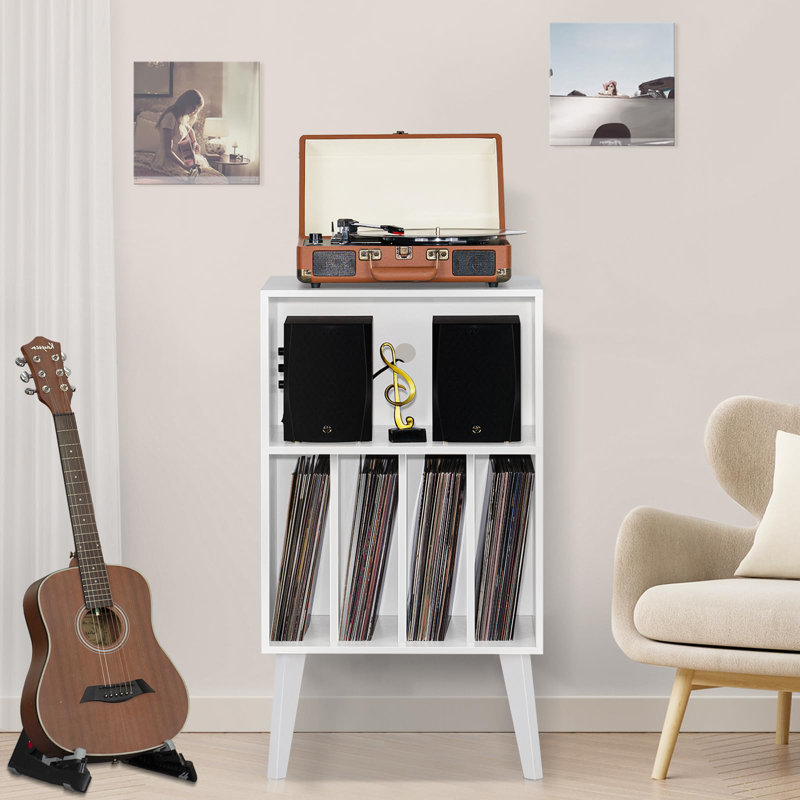 86.87cm H Media Shelves, White