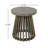 Outdoor Acacia Wood Patio Side Table, Round Coffee Table For Backyard, Lawn, Balcony,Grey Finish-1094959612