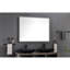 Miroir de salle de bain à DEL avec cadre en métal, miroir de meuble-lavabo mural avec bouton tactile intelligent, anti-buée, fonction mémoire, 3 couleurs, miroir de maquillage à intensité variable (horizontal / vertical)