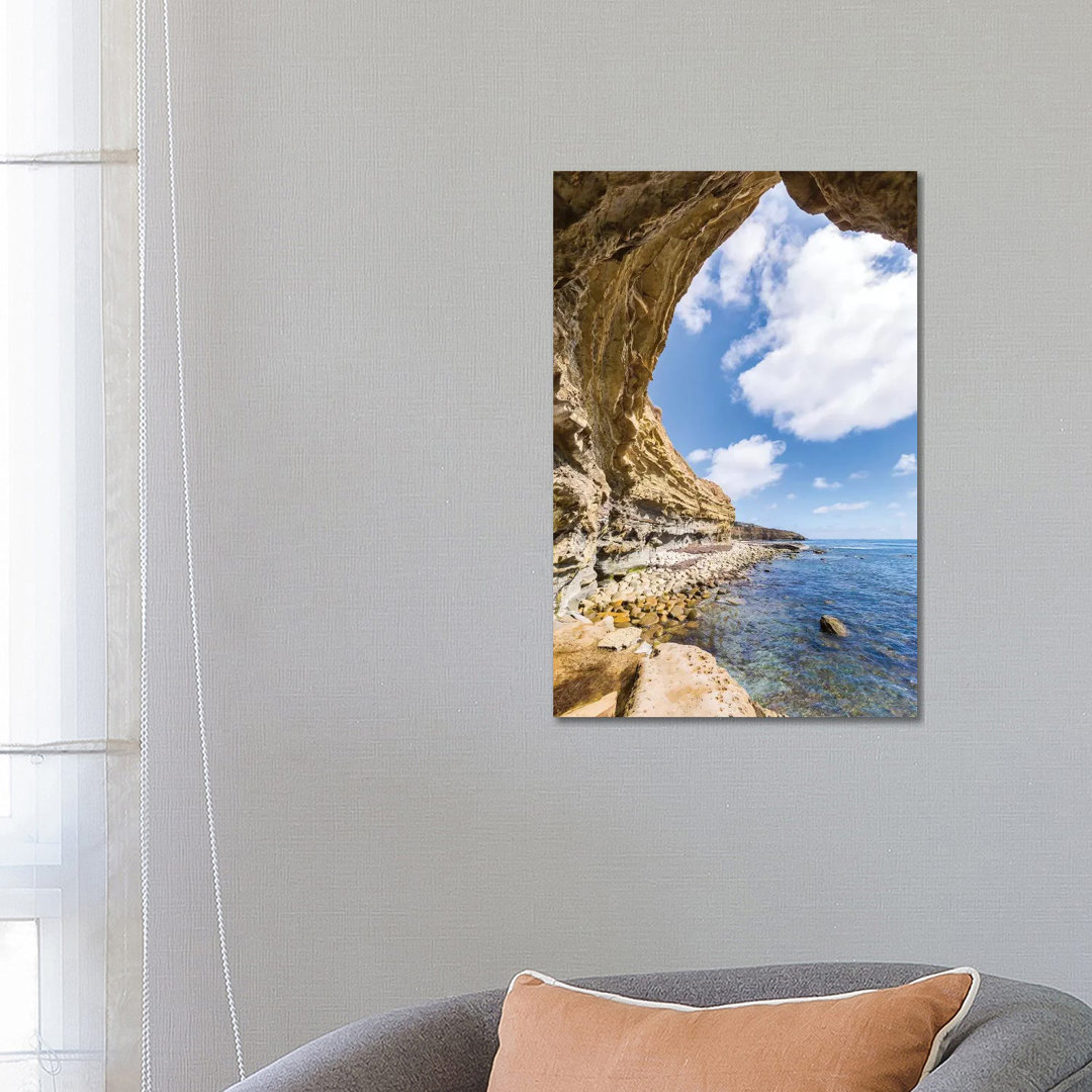 San Diego Sunset Cliffs Cave by Melanie Viola - Wrapped Canvas Print