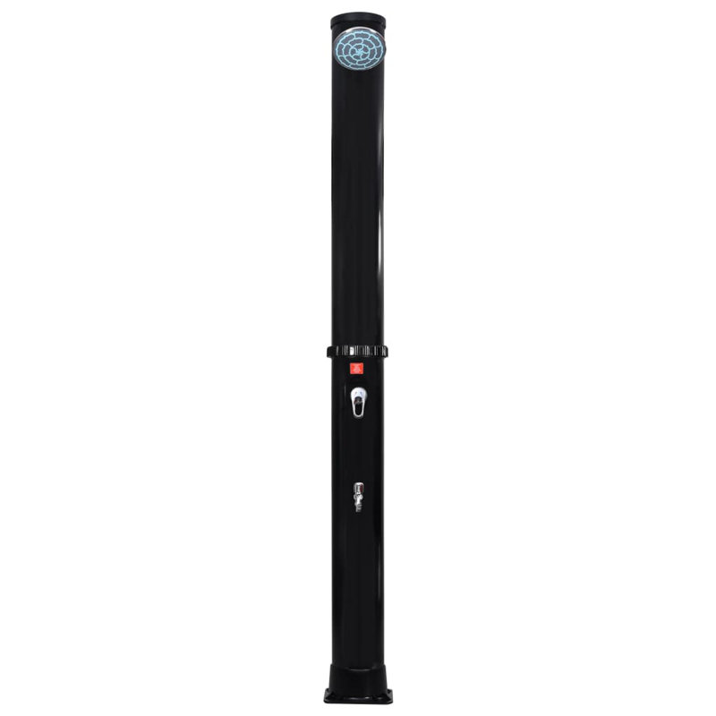 Black Outdoor Solar Shower with Faucet and 10.6 Gal Tank