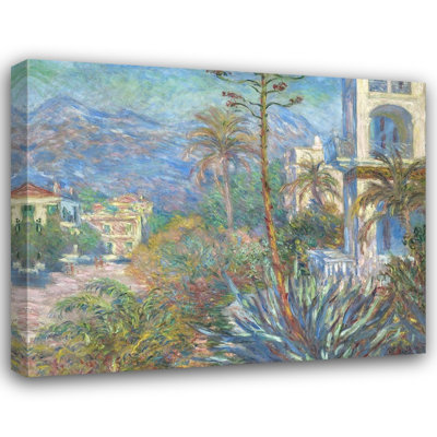 ArtDirect Monet, Claude Gallery Wrapped Canvas Art Titled: Villas at Bordighera
