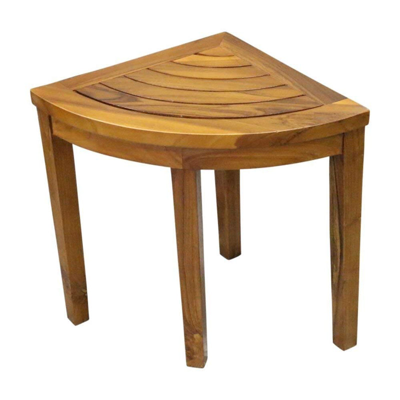 Banc de douche en teck Woodcreek l 15 po - entièrement assemblé