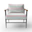 Chaise rembourrée à rayures - rose et vert Summer Breeze Stripes-961982632