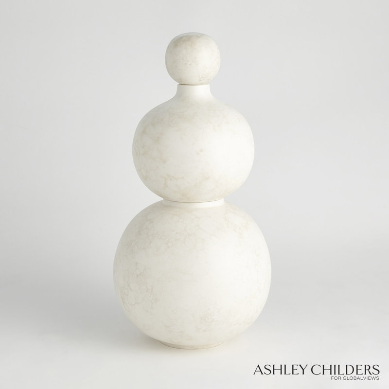 Bubble Stacking Vase-Ivory-Sm, 21.5" H x 11" W x 11" D