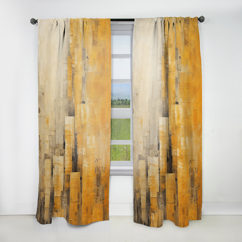 Rideau en velours moderne beige foncé Jenner, L 52 po x L 120 po
