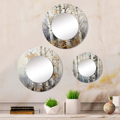 Miroir mural rond en aluminium Huerres