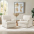 32.7'' Skirted Swivel Accent Arm Chair For Living Room, Bedroom (Set of 2)