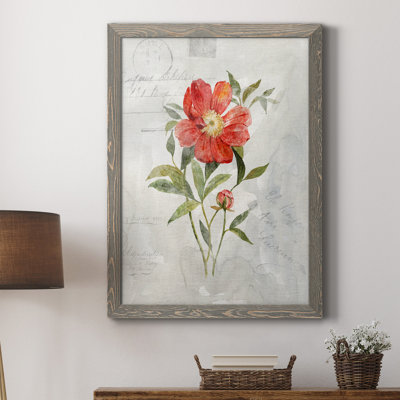 Lin pivoine - peinture sur toile encadrée