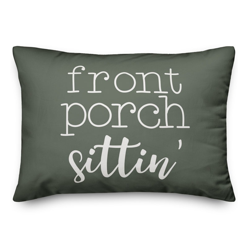  Coussin décoratif intérieur / extérieur en polyester, H 14 po x l 20 po, Sauge