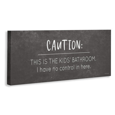 No Control Here Bathroom Canvas Wall Art by Lady Louise Designs