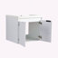 Meuble-lavabo de 36 pouces avec lavabo en résine, portes à fermeture en douceur, armoire latérale et conception en contreplaqué écologique