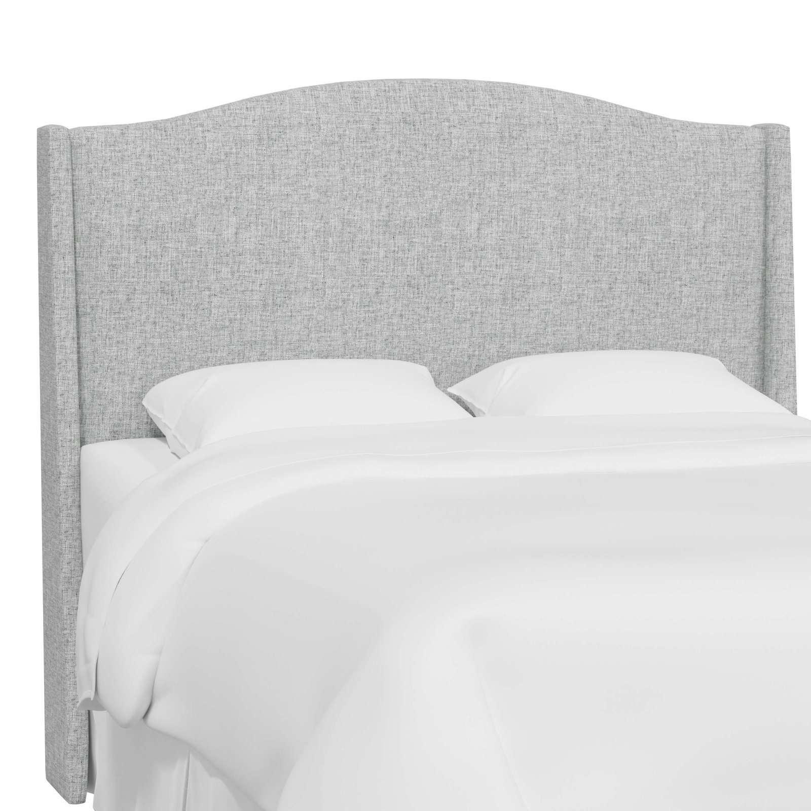 Byrd Cotton Headboard, Zuma Pumice Textured Linen, Queen
