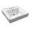 Lavabo de salle de bain mural rectangulaire en céramique avec trop-plein en céramique blanc Concord