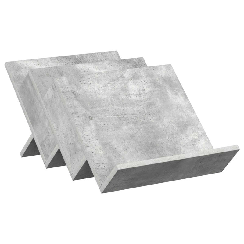 Wood Free Standing Magazine Rack, Grey