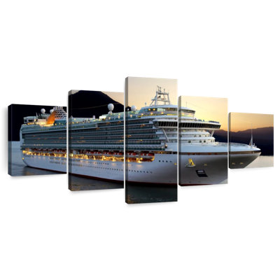 Cruise Ship At Dusk