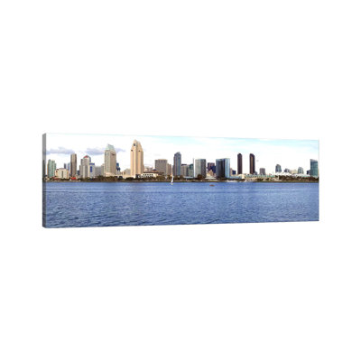 Buildings at the Waterfront, View from Coronado Island 1 Piece Wrapped Canvas Panoramic Wall Art