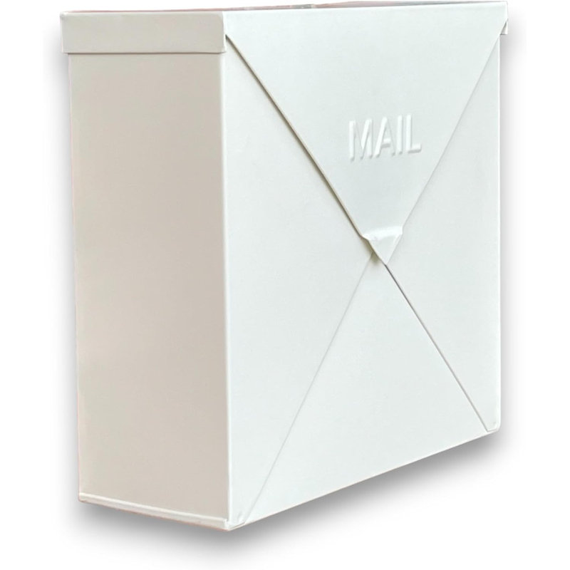 Boîte aux lettres murale Chicago, Blanc, H 12 po x l 12 po x P 4,8 po