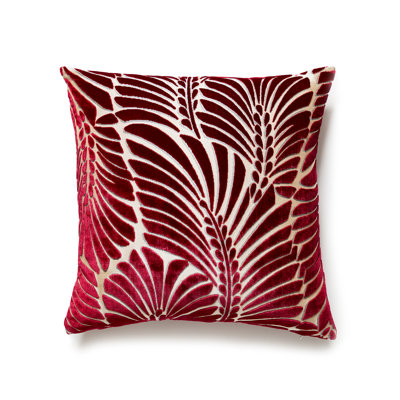 Plumes Silk Square Pillow Cover & Insert