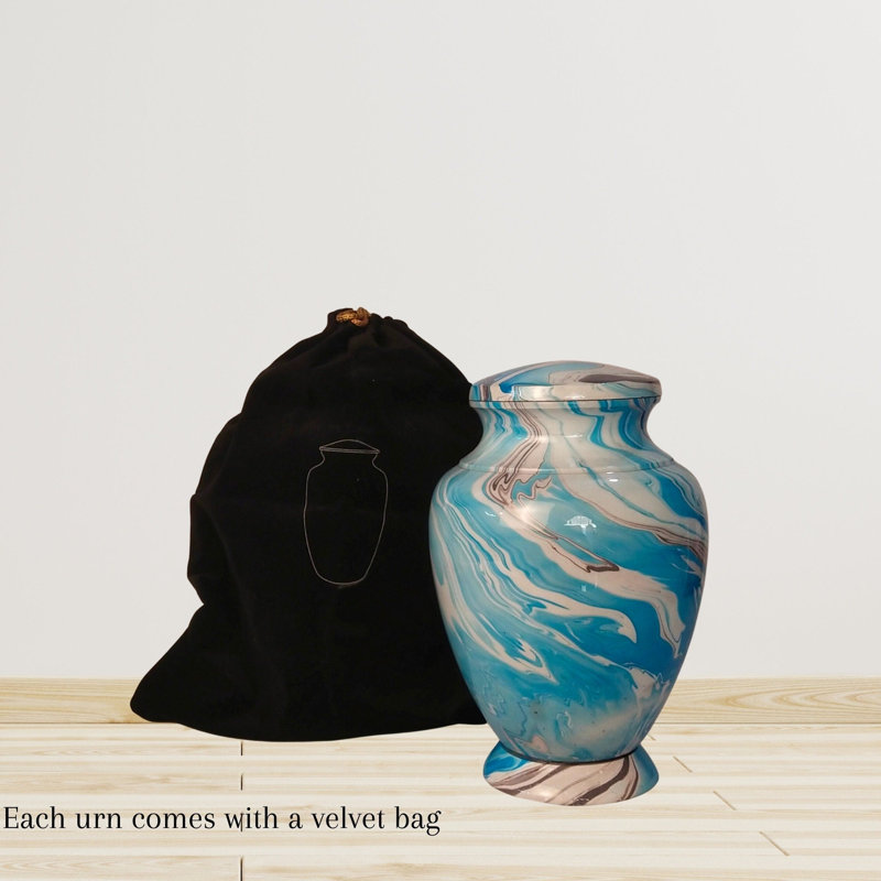 Rocsi Handmade Large Cremation Urn , Blue