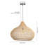 Luminaire suspendu en rotin naturel 1 lumière-108876058